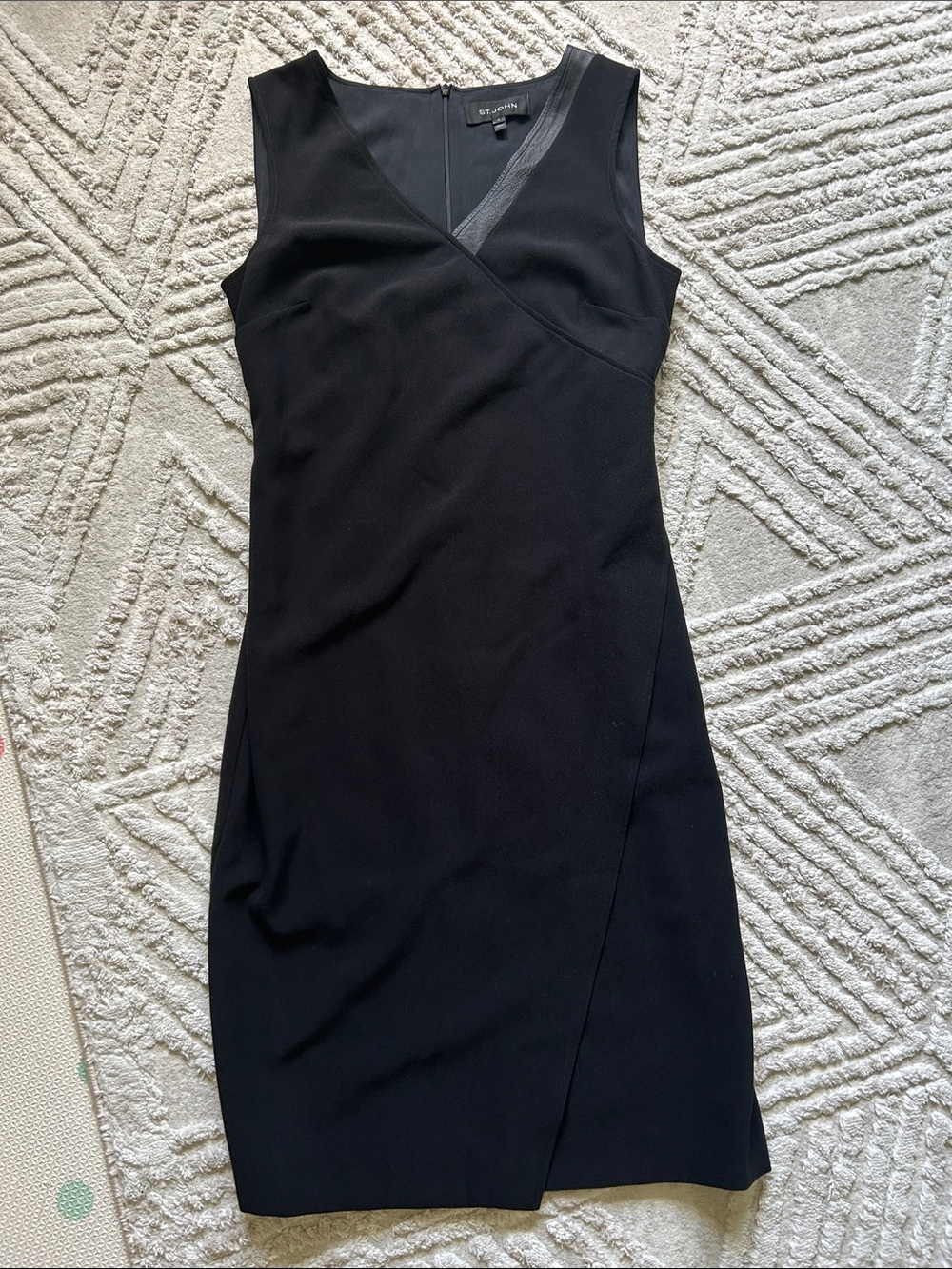 St. John Black Sleeveless Dress